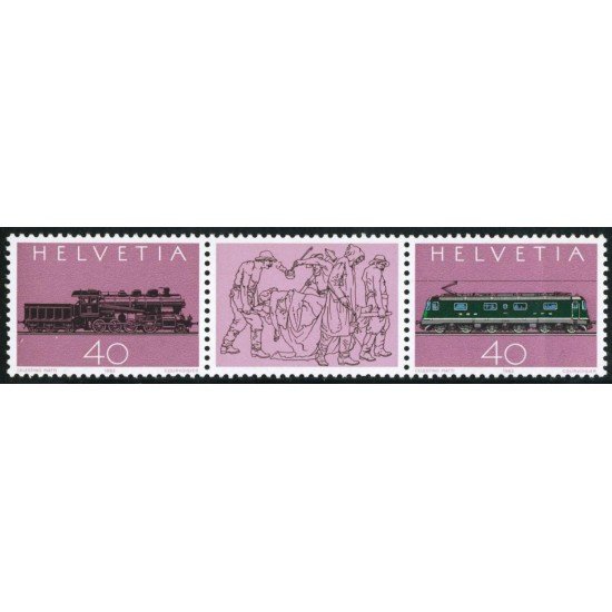 Suiza Switzerland 1148a  1982 Tren Cent del ferrocarril MNH