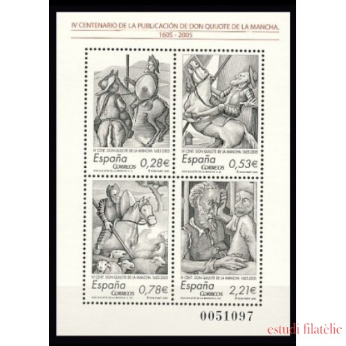 España Spain 4161 2005 IV Centenario de la publicación de El Ingenioso  Hidalgo Don Quijote de la Mancha MNH