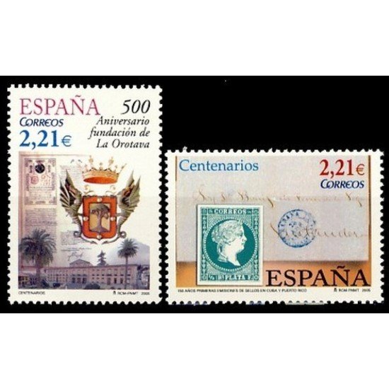 España Spain 4190/91 2005 Centenarios MNH