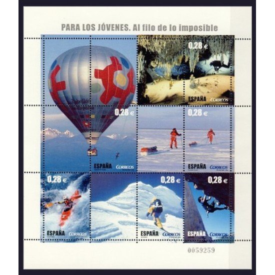 España Spain 4193 2005 Para los jóvenes Al filo de lo Imposible MNH