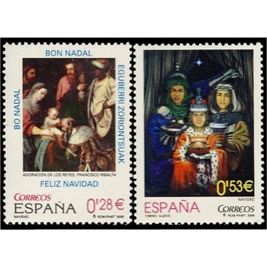 España Spain 4194/95 2005 Navidad MNH