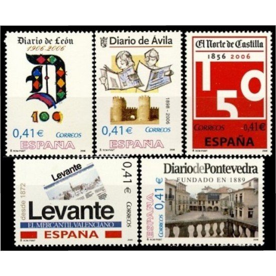 España Spain 4229/33 2006 Diarios Centenarios MNH España Spain 4229/33 2006 Diarios Centenarios MNH