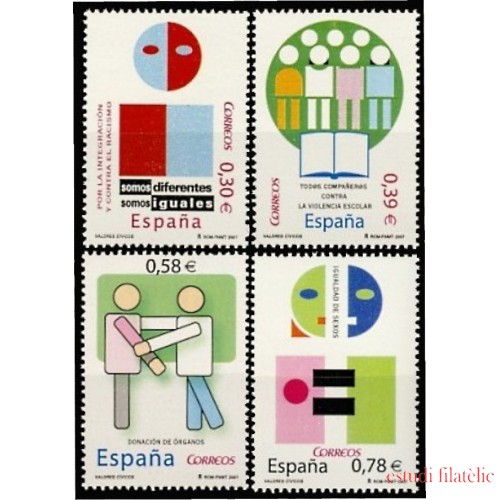 España Spain 4333/36 2007 Valores cívicos MNH
