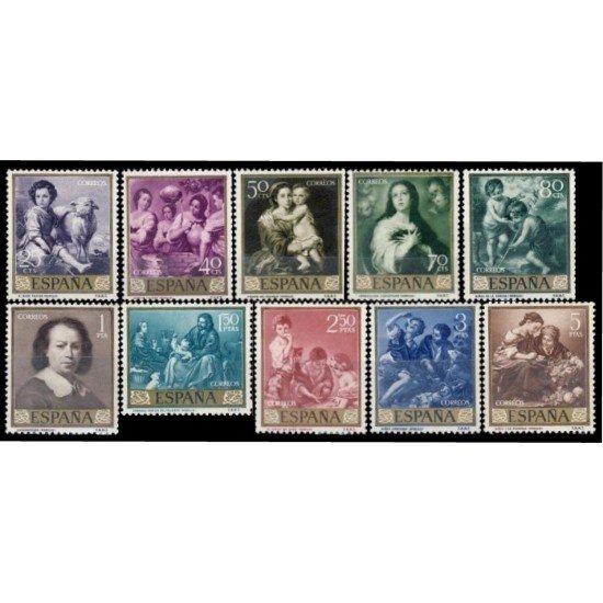 España Spain 1270/79 1960 Bartolomé Esteban Murillo MNH España Spain 1270/79 1960 Bartolomé Esteban Murillo MNH