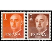 España Spain 1290/91 1960 Efigie de Franco FNMTB Barcelona MNH