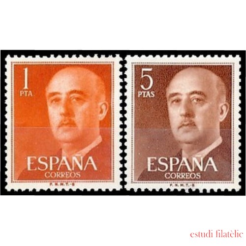 España Spain 1290/91 1960 Efigie de Franco FNMTB Barcelona MNH