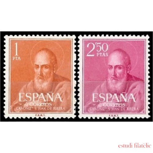 España Spain 1292/93 1960 Canonización del Beato Juan de Ribera MNH