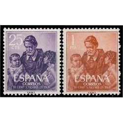 España Spain 1296/97 1960 III Centenario de la muerte de San Vicente de Paul MHN España Spain 1296/97 1960 III Centenario de la muerte de San Vicente de Paul MHN