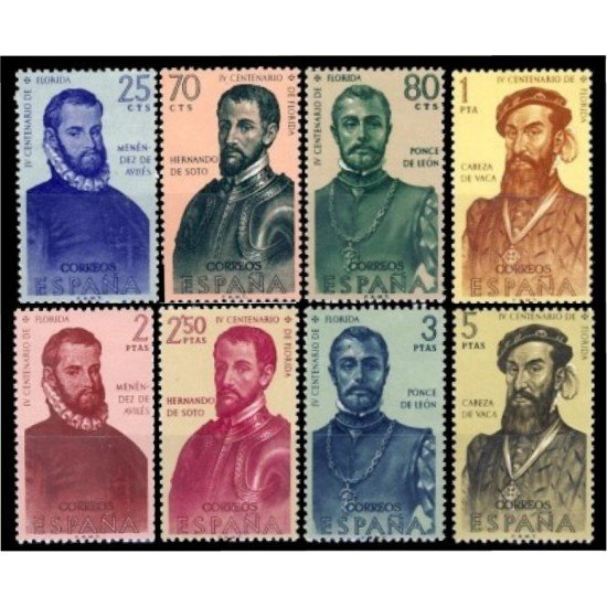 España Spain 1298/05 1960 Forjadores de América MNH España Spain 1298/05 1960 Forjadores de América MNH
