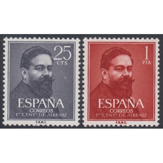 España Spain 1320/21 1960 100º Aniv. de Isaac Albeniz MNH España Spain 1320/21 1960 100º Aniv. de Isaac Albeniz MNH