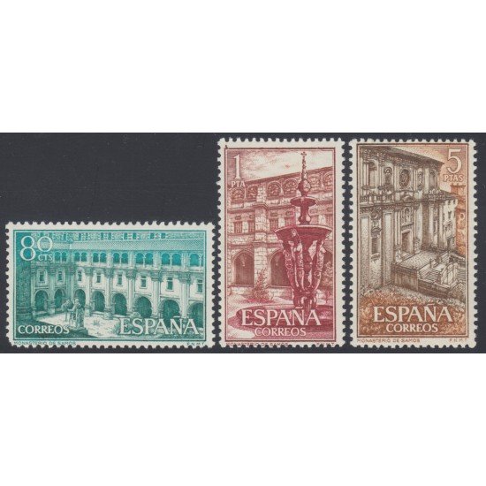 España Spain 1322/24 1960 Real Monasterio de Samos MNH España Spain 1322/24 1960 Real Monasterio de Samos MNH