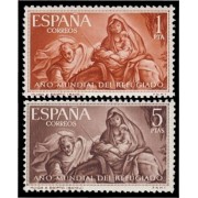 España Spain 1326/27 1961 Año mundial de Refugiado MNH