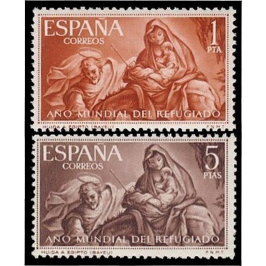 España Spain 1326/27 1961 Año mundial de Refugiado MNH España Spain 1326/27 1961 Año mundial de Refugiado MNH