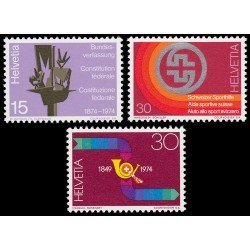 Suiza Switzerland 965/67 1974 Sellos conmemorativos MNH Suiza Switzerland 965/67 1974 Sellos conmemorativos MNH