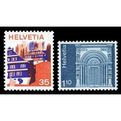 VAR1/S Suiza Switzerland 992/93 1975 Serie Paisaje Arquitectura Portal MNH VAR1/S Suiza Switzerland 992/93 1975 Serie Paisaje Arquitectura Portal MNH