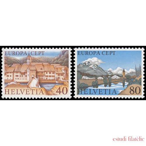 Suiza Switzerland 1024/25 1977 Europa Paisajes MNH