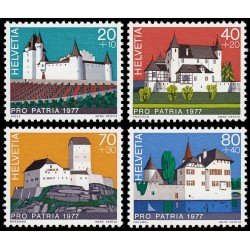 Suiza Switzerland 1026/29 1977 Pro patria Castillos suizos MNH Suiza Switzerland 1026/29 1977 Pro patria Castillos suizos MNH