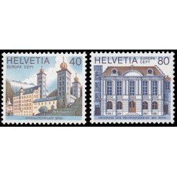 Suiza Switzerland 1058/59 1978 Europa Monumentos históricos MNH Suiza Switzerland 1058/59 1978 Europa Monumentos históricos MNH