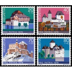 VAR1 Suiza Switzerland 1060/63 1978 Pro patria Castillos suizos MNH VAR1 Suiza Switzerland 1060/63 1978 Pro patria Castillos suizos MNH