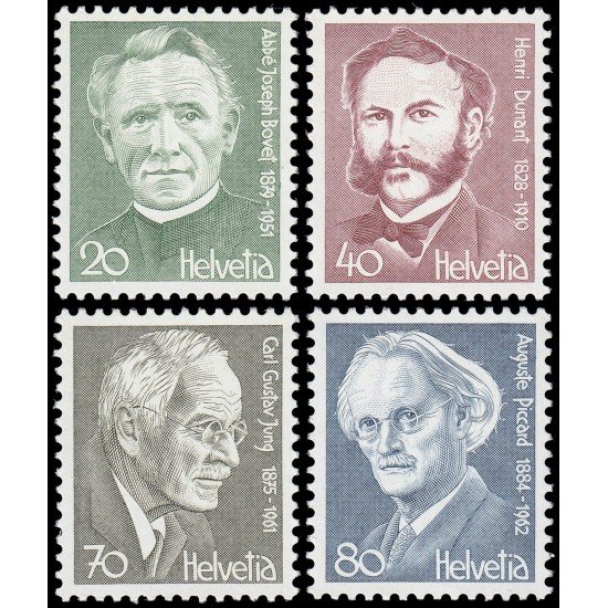 Suiza Switzerland 1067/70 1978 Retratos de personajes célebres MNH