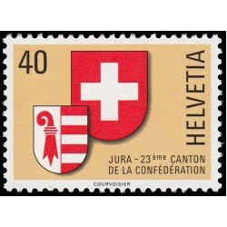 Suiza Switzerland 1071 1978 Jura Ecusson del 23º Canton de la Confederación Escudo MNH Suiza Switzerland 1071 1978 Jura Ecusson del 23º Canton de la Confederación Escudo MNH