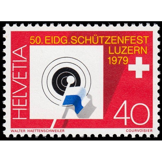 Suiza Switzerland 1077 1979 50 Fiesta federal de tiro Lucerne MNH