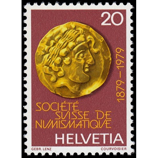 VAR1/S  Suiza Switzerland  1092 1979 Centº de la Sociedad Suiza de numismática Moneda del S.II a d C MNH