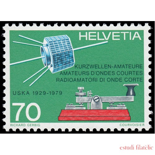 ATS/VAR1/S Suiza Switzerland 1094 1979 50 Aniv. de la Unión suiza de radioaficionados de onda corta MNH