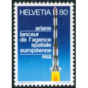 AST/TRA1/S Suiza Switzerland  Nº 1095  1979 Ariane, lanzadera de la Agencia Espacila Eurpea ESA Lujo