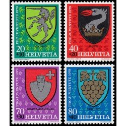Suiza Switzerland 1096/99 1979 Por la juventud Escudos comunales MNH Suiza Switzerland 1096/99 1979 Por la juventud Escudos comunales MNH