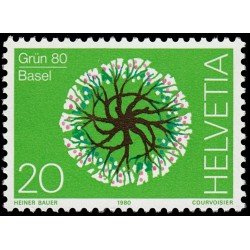 VAR1/S Suiza Switzerland 1100 1980 Grün 80 Exposición de paisajismo MNH VAR1/S Suiza Switzerland 1100 1980 Grün 80 Exposición de paisajismo MNH