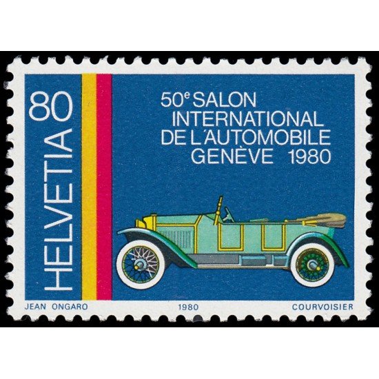 Suiza Switzerland 1103  1980  50 Salón inter. del automóvil Ginebra MNH