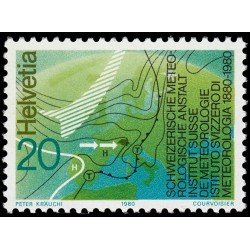 VAR1/S Suiza Switzerland 1114 1980 100 Aniv. del Instituto suizo de meteorología Mapa meteorológico MNH VAR1/S Suiza Switzerland 1114 1980 100 Aniv. del Instituto suizo de meteorología Mapa meteorológico MNH