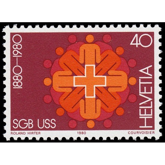 Suiza Switzerland 1115 1980 Cent. de la Unión Sindical suiza Símbolo MNH