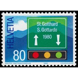 VAR1/S Suiza Switzerland 1116 1980 Apertura del túnel de carretera de St. Gothard MNH VAR1/S Suiza Switzerland 1116 1980 Apertura del túnel de carretera de St. Gothard MNH