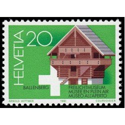 VAR2/S Suiza Switzerland 1121 1981 Museo al aire libre de Ballenberg Granero MNH VAR2/S Suiza Switzerland 1121 1981 Museo al aire libre de Ballenberg Granero MNH
