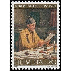 Suiza Switzerland 1123 1981 150 Aniv. del pintor Albert Anker Pintura del museo de Bellas Artes de Lausanne MNH Suiza Switzerland 1123 1981 150 Aniv. del pintor Albert Anker Pintura del museo de Bellas Artes de Lausanne MNH
