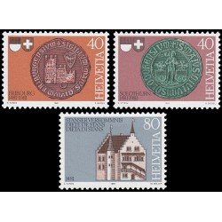 Suiza Switzerland 1132/34 1981 500 Aniv. de la entrada de Friburgo y Solothurn en la Confederación Escudso Edificio MNH Suiza Switzerland 1132/34 1981 500 Aniv. de la entrada de Friburgo y Solothurn en la Confederación Escudso Edificio MNH