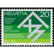 VAR1/S Suiza Switzerland  Nº 1143   1982  Cent. de la Sociedad suiza de hoteleros Lujo