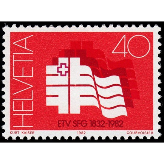 DEP2/S  Suiza Switzerland 1144 1982 150 Aniv. de la Sociedad General de Gimnasia MNH