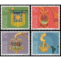 BA2/S Suiza Switzerland 1152/55 1982 Pro patria Insignias hoteleras MNH BA2/S Suiza Switzerland 1152/55 1982 Pro patria Insignias hoteleras MNH