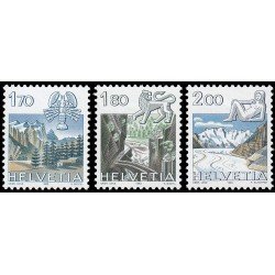 Suiza Switzerland 1171/73 1983 Serie Signos del zodiaco y paisajes MNH Suiza Switzerland 1171/73 1983 Serie Signos del zodiaco y paisajes MNH