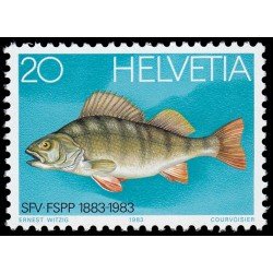 FAU5 Suiza Switzerland 1174 1983 Centenario de la Federación suiza de pesca y piscicultura Pez, perca MNH FAU5 Suiza Switzerland 1174 1983 Centenario de la Federación suiza de pesca y piscicultura Pez, perca MNH