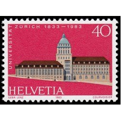 Suiza Switzerland 1175 1983 150 Aniv. de la fundación de la Universidad de Zurich Edificio MNH Suiza Switzerland 1175 1983 150 Aniv. de la fundación de la Universidad de Zurich Edificio MNH