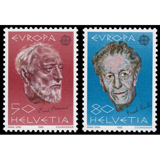 Suiza Switzerland 1223/24 1985 Europa Año europeo de la música Retratos de músicos MNH
