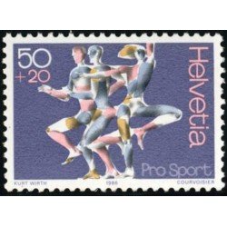 DEP7/S Suiza Switzerland 1243 1986 Sorteo por el deporte Gimnastas MNH DEP7/S Suiza Switzerland 1243 1986 Sorteo por el deporte Gimnastas MNH