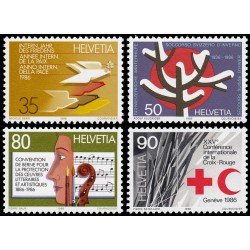 CIN/S Suiza Switzerland 1256/59 1986 Aniversarios y acontecimientos MNH CIN/S Suiza Switzerland 1256/59 1986 Aniversarios y acontecimientos MNH
