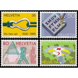 MED/S  Suiza Switzerland 1304/07 1988  Aniversarios y acontecimientos MNH