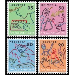 Suiza Switzerland 1309/12 1988 Por la juventud Desarrollo del niño MNH