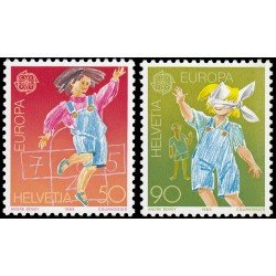 Suiza Switzerland 1323/24 1989 Eurpoa Juegos de niños MNH